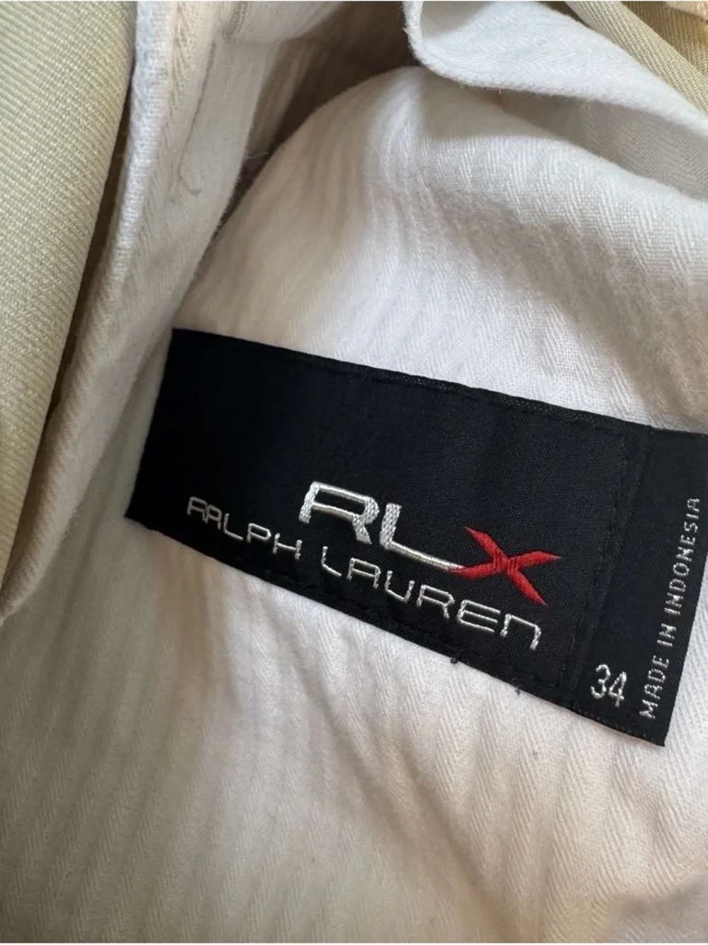RLX Ralph Lauren Golf Shorts Men 34 Beige Performance Stretch Flat Front